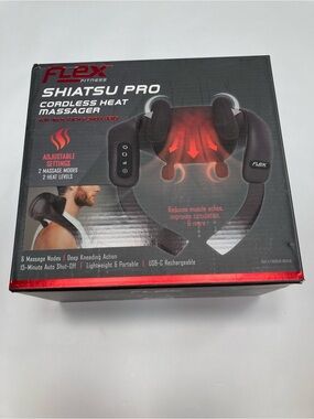flex fitness shiatsu pro cordless heat massager